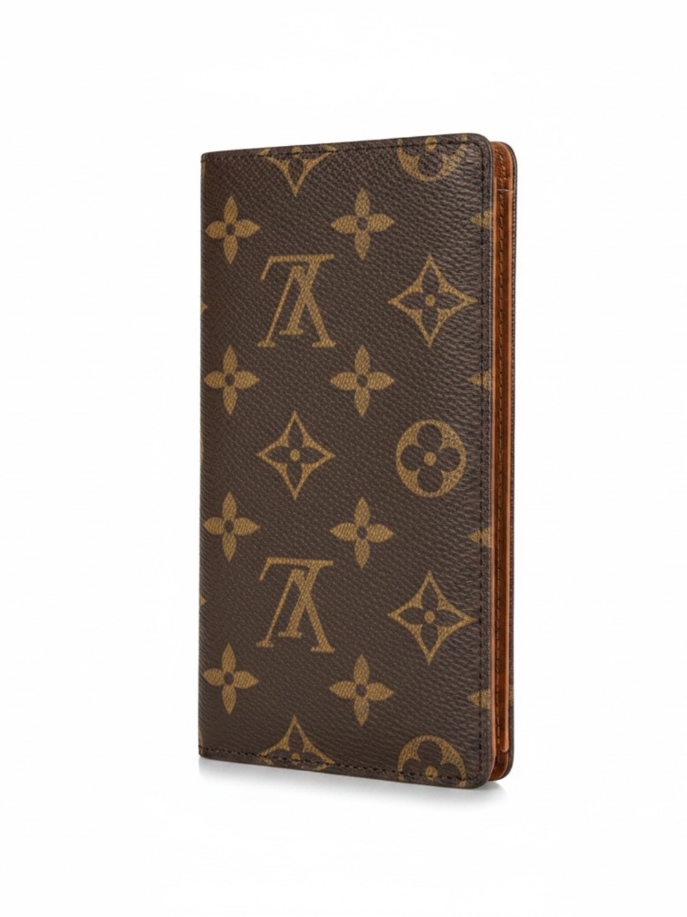 Louis Vuitton Monogram Canvas Tall Card Holder Brown bills or receipts auth
